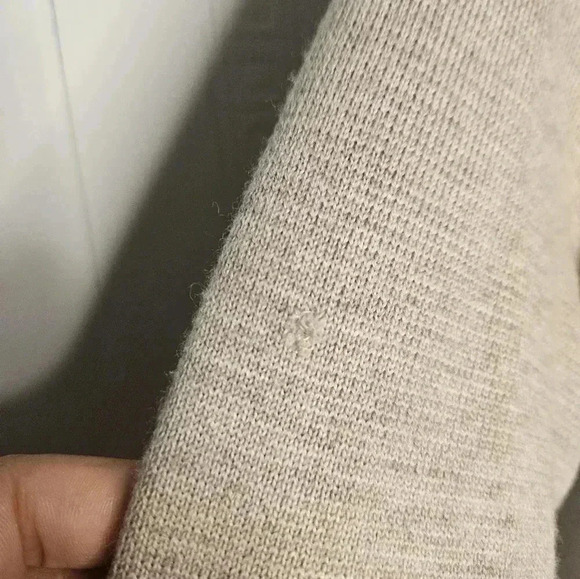 Talbots Womens Plus Gray Beige Wool Open Front Cardigan Size 1X EUC - Picture 6 of 12